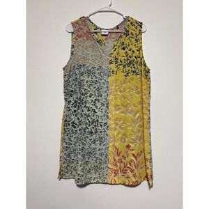 Cabi Women Size L Golden Glow Split Neck Sleeveless Tunic 5547